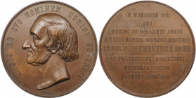 Russische Münzen und Medaillen, Alexander II. (1854-1881). Bronzemedaille ND (1864) von I. Chukmasov. Über die 50 Jahre wissenschaftlicher Anstrengung...