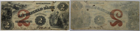 Banknoten, USA / Vereinigte Staaten von Amerika, Obsolete Banknotes. Litchfield, Connecticut. Litchfield Bank. 2 Dollars 1858. I