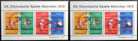 Briefmarken / Postmarken, Deutschland / Germany. XX. Olympische Spiele München 1972. Block 8 1972. ⊙