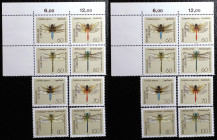 Briefmarken / Postmarken, Deutschland / Germany. BRD. Deutsche Bundespost. Heimische Libellen. 50, 4 x 60, 70, 80, 100 Pfennig 1991. Lot von 8 Stück. ...