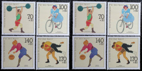 Briefmarken / Postmarken, Deutschland / Germany. BRD. Deutsche Bundespost. Für den Sport. Set 4 Stück 1991. L1499-1502. **
