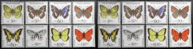 Briefmarken / Postmarken, Deutschland / Germany. BRD. Deutsche Bundespost. Für die Jugend 1991, Schmetterlinge. Set 8 Stück. L1512-1519. **