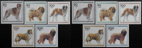 Briefmarken / Postmarken, Deutschland / Germany. BRD. Für die Jugend 1996, Hunderassen Deutschland. Set 5 Stück. L1836-1840. **