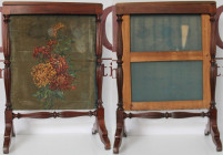 Kunst und Antiquitäten / Art and antiques. Kaminklappe. Frankreich. Ziehöl auf Stoff. 91 x 64 cm.