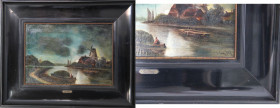 Kunst und Antiquitäten / Art and antiques. Ölgemälde. Fey Carl Otto (1894-1971), Düsseldorfer Schule. Maße Gemälde: 40 x 29.5 cm. Maße mit Rahmen: 59 ...