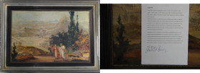Kunst und Antiquitäten / Art and antiques. Friedrich Wegert. Ölgemälde "Jesus erscheint den Jüngern auf dem Weg nach Emmaus", um 1920, unten links sig...