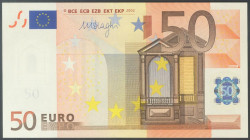 50 Euros. 1 de Enero de 2002. Firma Draghi. Serie V (España). (Edifil 2021: 489B). SC.