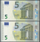5 Euros. 2 de Mayo de 2013. Pareja correlativa (cabe recordar que el último dígito de la numeración de todos los billetes denominados en euro es para ...