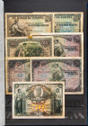 Interesante conjunto de 108 billetes españoles emitidos por el Banco de España desde 1906 hasta 1971, gran variedad de valores y motivos iconográficos...