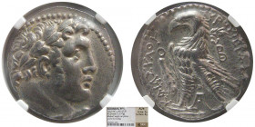 PHOENICIA, Tyre. Dated CY 70(57/6 BC.) AR Shekel. NGC-AU*