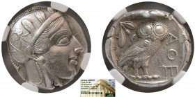 ATTICA, Athens. 440-404 BC. AR Tetradrachm. NGC-AU.