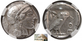 ATTICA, Athens. 440-404 BC. AR Tetradrachm. NGC-Choice AU.