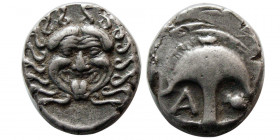 THRACE, Apollonia Pontika. Mid-late 4th century BC. AR Drachm