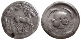 SICILY, Syracuse. Circa 480 BC. AR Tetradrachm.