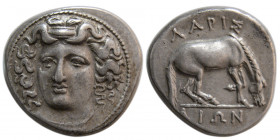 THESSALY, Larissa. Circa 350-325 BC. AR Drachm.