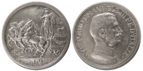 ITALY, Vittorio Emanuele III. 1914. Silver Two (2) Lire .