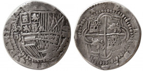 BOLIVIA, Philip II. 1556-1598. P-B Cob 8 Reales, Potosi.