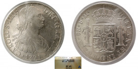 MEXICO, Carlus IIII.  1794-MO.FM. AR 8 Reales. ANACS-EF 45.