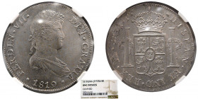 LIMA, Peru. Ferdinand VII. 1819-JP 8 Reales. NGC-UNC.