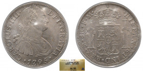 MEXICO, Carolus IIII. 1795-Mo-FM 8 Reales. ANACS-AU58
