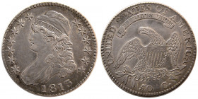 UNITED STATES. 1813 Capped Bust. Half Dollar (50 Cents). Rare date.