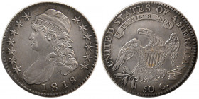 UNITED STATES. 1818 Capped Bust. Half Dollar (50 Cents).