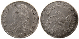 UNITED STATES. 1818 Capped Bust. Half Dollar (50 Cents). Rare date.