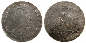 UNITED STATES. 1819 Capped Bust. Half Dollar (50 Cents). Rare date.
