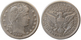 UNITED STATES. 1908-O. Quarter Dollar.