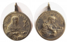 BRONZE RELIGIOUS MEDALS. Franciscan. From the Wreck of "El Buen Consejo".
