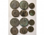 Group Lot of 6 Roman Bronze Coins. Different Rulers & Mints.