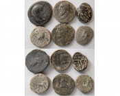 Group lot of 6 Parthian Bronzes. Different Rulers and Mints.