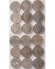 UNITED STATES. Group lot of 9 Indian Buffalos (5 Cents).