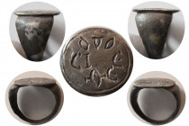ROMAN EMPIRE. Ca. 4th. Century AD. Silver Seal Ring.