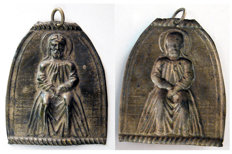 Antique Religious Silver Placque. Ca. 18th century AD. (6.62 gm; 55mm x 45mm). C...