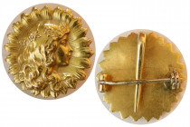 ANTIQUE Art Nouveau. Ca. Early 1900s. 14K Gold Pin Brooch
