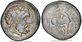 EASTERN EUROPE. Imitating Philip II of Macedon (ca. 4th-3rd centuries BC). AR tetradrachm (26mm, 13.81 gm, 7h). NGC Choice Fine 5/5 - 3/5. Copying Amp...