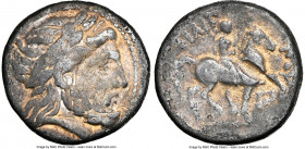 MACEDONIAN KINGDOM. Philip II (359-336 BC). AR tetradrachm (22mm, 14.32 gm, 3h). NGC Fine, test cut, scratches. Posthumous issue of Amphipolis, 323-31...