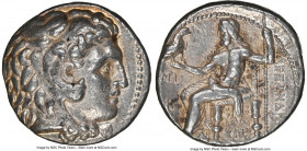 MACEDONIAN KINGDOM. Alexander III the Great (336-323 BC). AR tetradrachm (24mm, 17.16 gm, 1h). NGC Choice XF 4/5 - 4/5. Posthumous issue of Babylon, u...