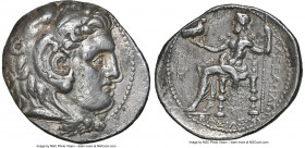 MACEDONIAN KINGDOM. Alexander III the Great (336-323 BC). AR tetradrachm (29mm, 16.83 gm, 11h). NGC Choice VF 4/5 - 3/5, die shift. Posthumous issue o...