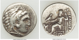 MACEDONIAN KINGDOM. Alexander III the Great (336-323 BC). AR drachm (18mm, 4.22 gm, 11h). VF. Early posthumous issue of Abydus, ca. 323-317 BC. Head o...