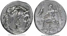 MACEDONIAN KINGDOM. Philip III Arrhidaeus (323-317 BC). AR drachm (18mm, 11h). NGC Choice VF. Lifetime issue of Lampsacus, ca. 323-317 BC. Head of Her...