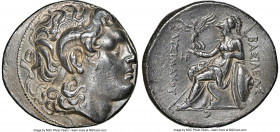 THRACIAN KINGDOM. Lysimachus (305-281 BC). AR tetradrachm (28mm, 17.12 gm, 1h). NGC Choice XF 4/5 -3/5, brushed. Lampsacus, 297/6-281 BC. Diademed hea...