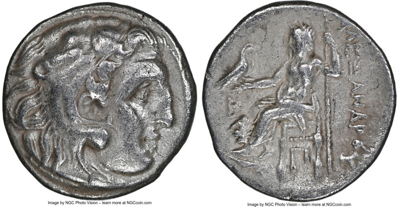 THRACIAN KINGDOM. Lysimachus (305-281 BC). AR drachm (16mm, 11h). NGC Choice VF....