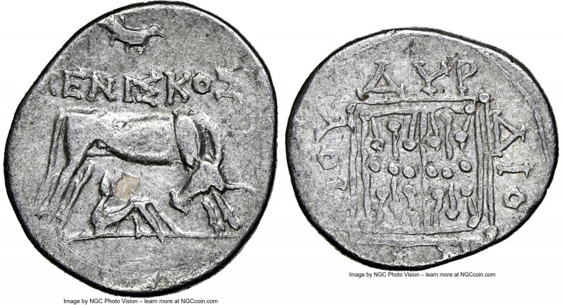 ILLYRIA. Dyrrhachium. Ca. 3rd-1st centuries BC. AR drachm (17mm, 8h). NGC VF. Ca...
