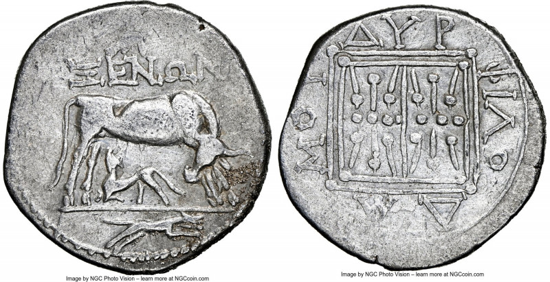ILLYRIA. Dyrrhachium. Ca. 3rd-1st centuries BC. AR drachm (18mm, 5h). NGC VF, br...