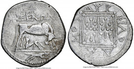 ILLYRIA. Dyrrhachium. Ca. 3rd-1st centuries BC. AR drachm (18mm, 5h). NGC VF, brushed. Xenon as moneyer, Philadamus as magistrate. Ca. 58 BC. ΞENΩN, c...