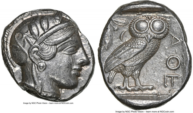 ATTICA. Athens. Ca. 440-404 BC. AR tetradrachm (24mm, 17.16 gm, 8h). NGC Choice ...