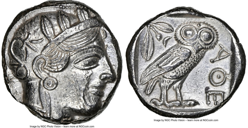 ATTICA. Athens. Ca. 440-404 BC. AR tetradrachm (22mm, 17.21 gm, 4h). NGC Choice ...