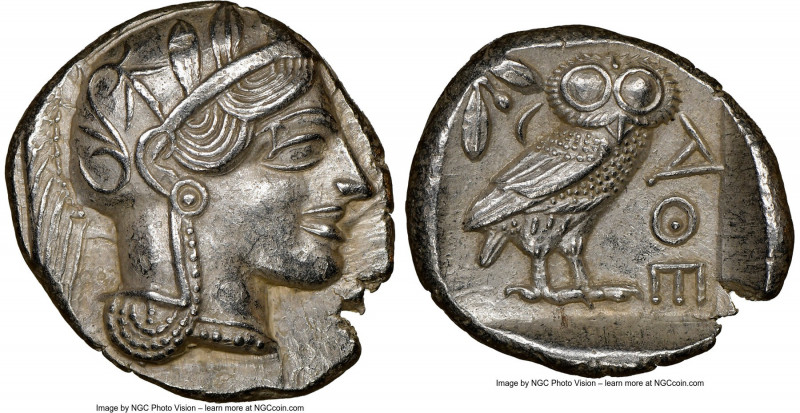 ATTICA. Athens. Ca. 440-404 BC. AR tetradrachm (26mm, 17.14 gm, 4h). NGC Choice ...